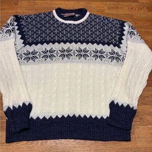 Women’s Vintage AsterOne Navy and White Sweater Size Large